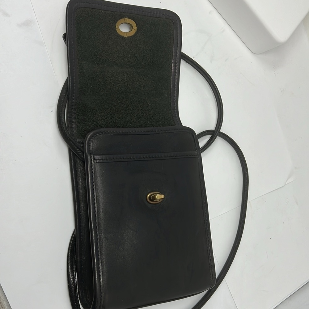 Coach Scooter Bag Black Leather Crossbody Bag - Picture 8 of 14